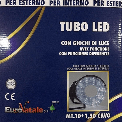 Tubo Led bianco con motore per esterno 10 metri Euronatale