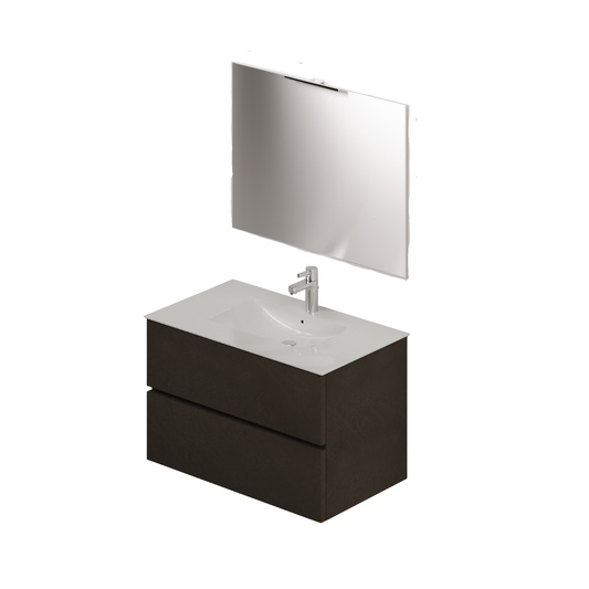 Composizione bagno da 80 colore Fango H54x81x46cm