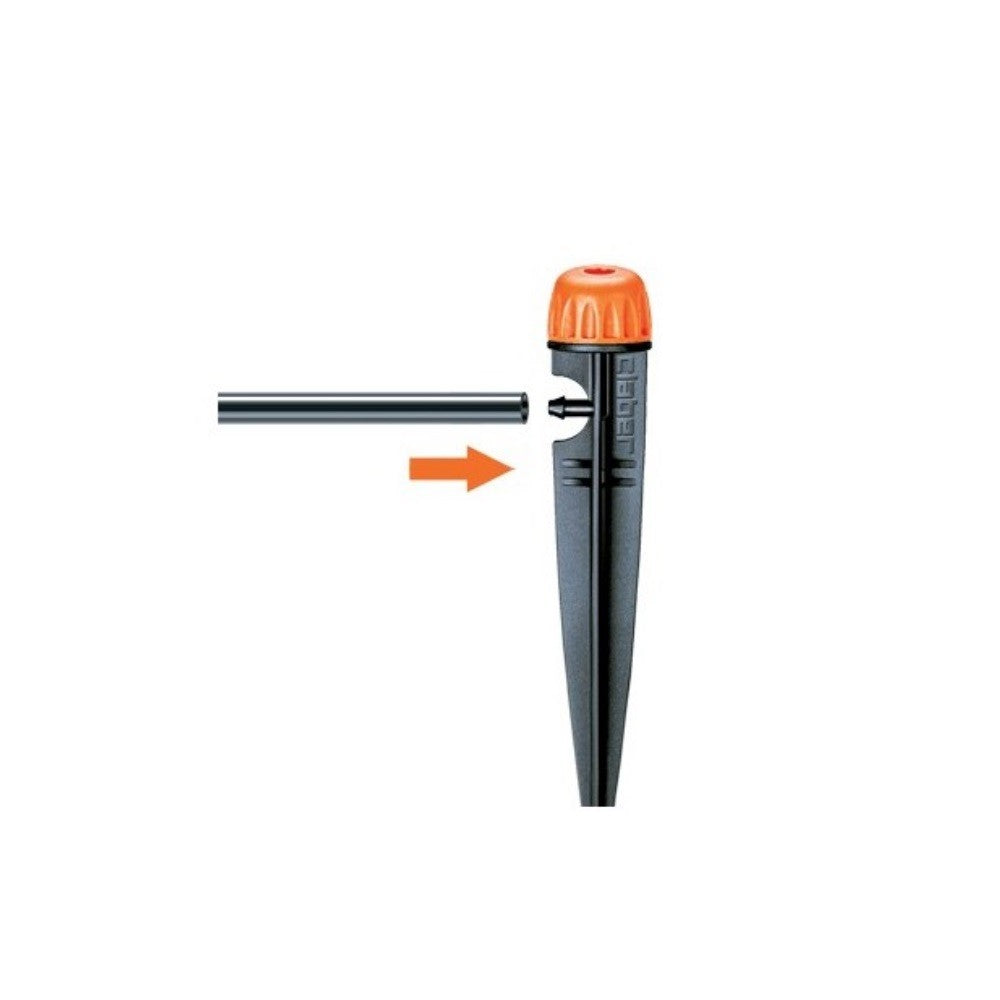 Gocciolatore regolabile da 0 a 40 litri all'ora con picchetto