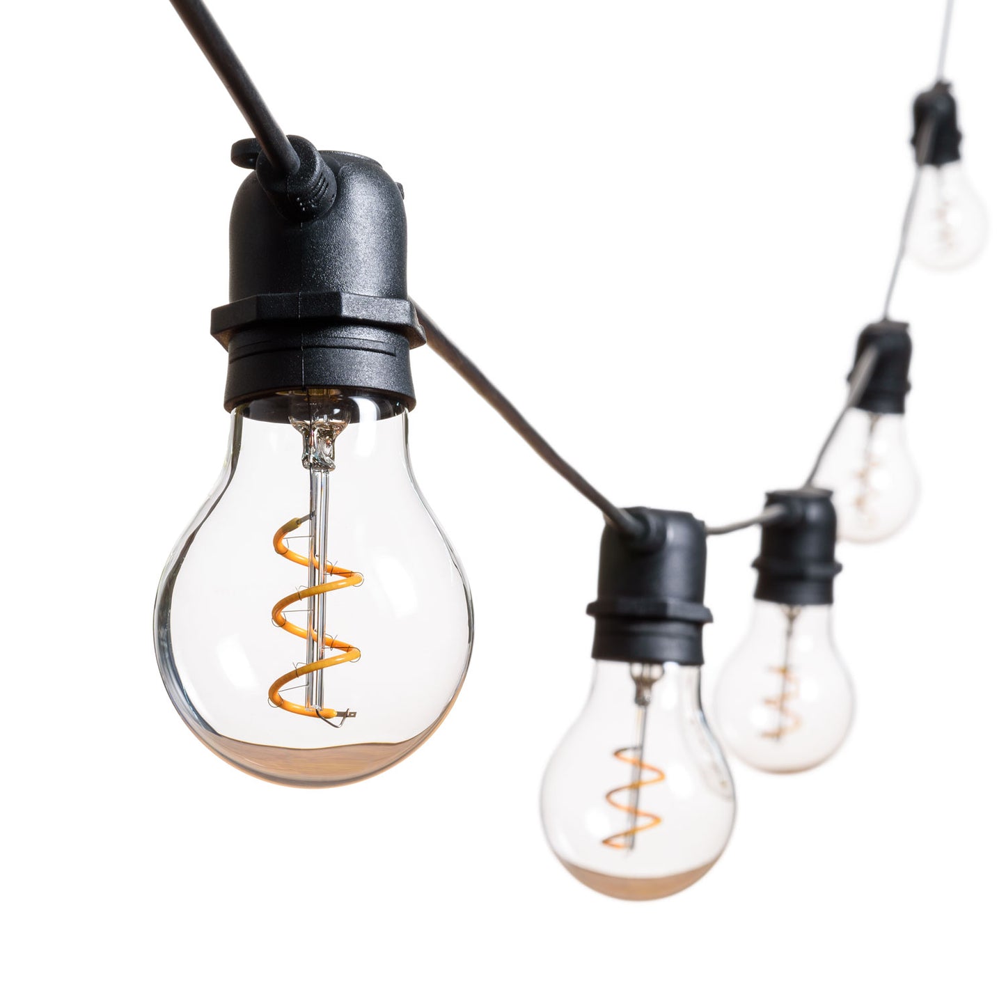 Party Light 36V 10 A60 E27 Spiral Filament LED Bianco Caldo 4+5m