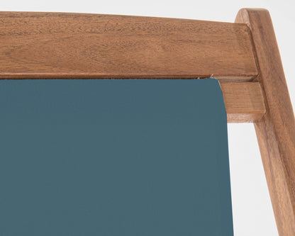 Sdraio Relax Noemi Blu in Legno di Acacia e Poliestere