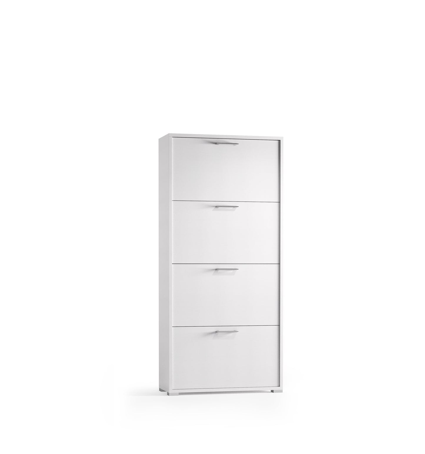 Scarpiera Doppia Profondità 4 Ante Fino A 18 Paia Bianco/Bianco