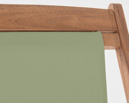 Sdraio Relax Noemi Verde Muschio in Legno di Acacia e Poliestere