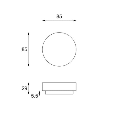 Tavolino moderno  pietra grigio cm 85 x 85 x h 28