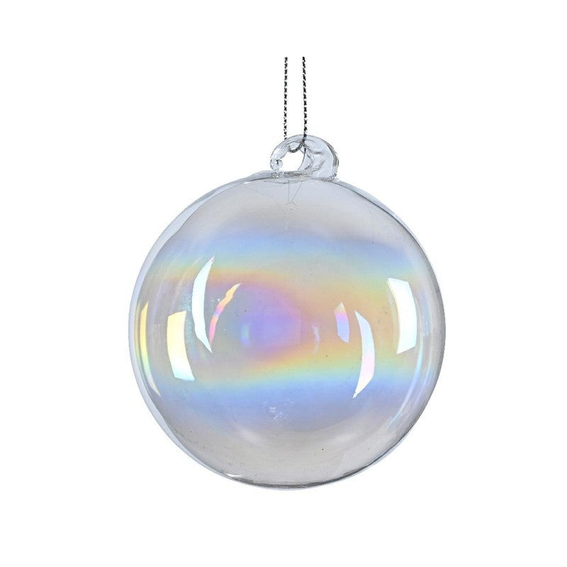 Pallina di Natale in vetro iridescente Ø10 cm