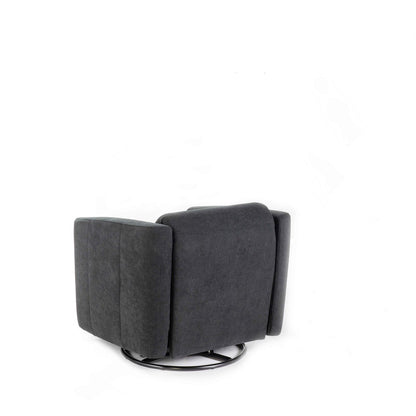 Poltrona reclinabile manuale grigio scuro, 85-140 x 70 x H.69-96 cm