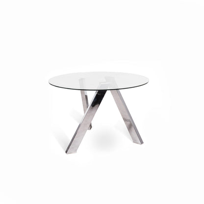 Tavolo fisso in vetro temperato trasparente 120x75h cm