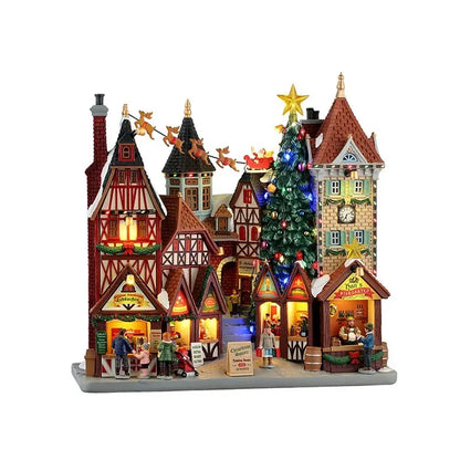 Lemax Christkindl Square illuminata 28 × 11 × H27,5 cm a batteria
