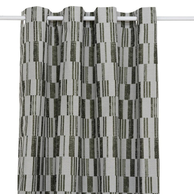 Tenda jacquard Leyna 140x260 cm in verde cachi