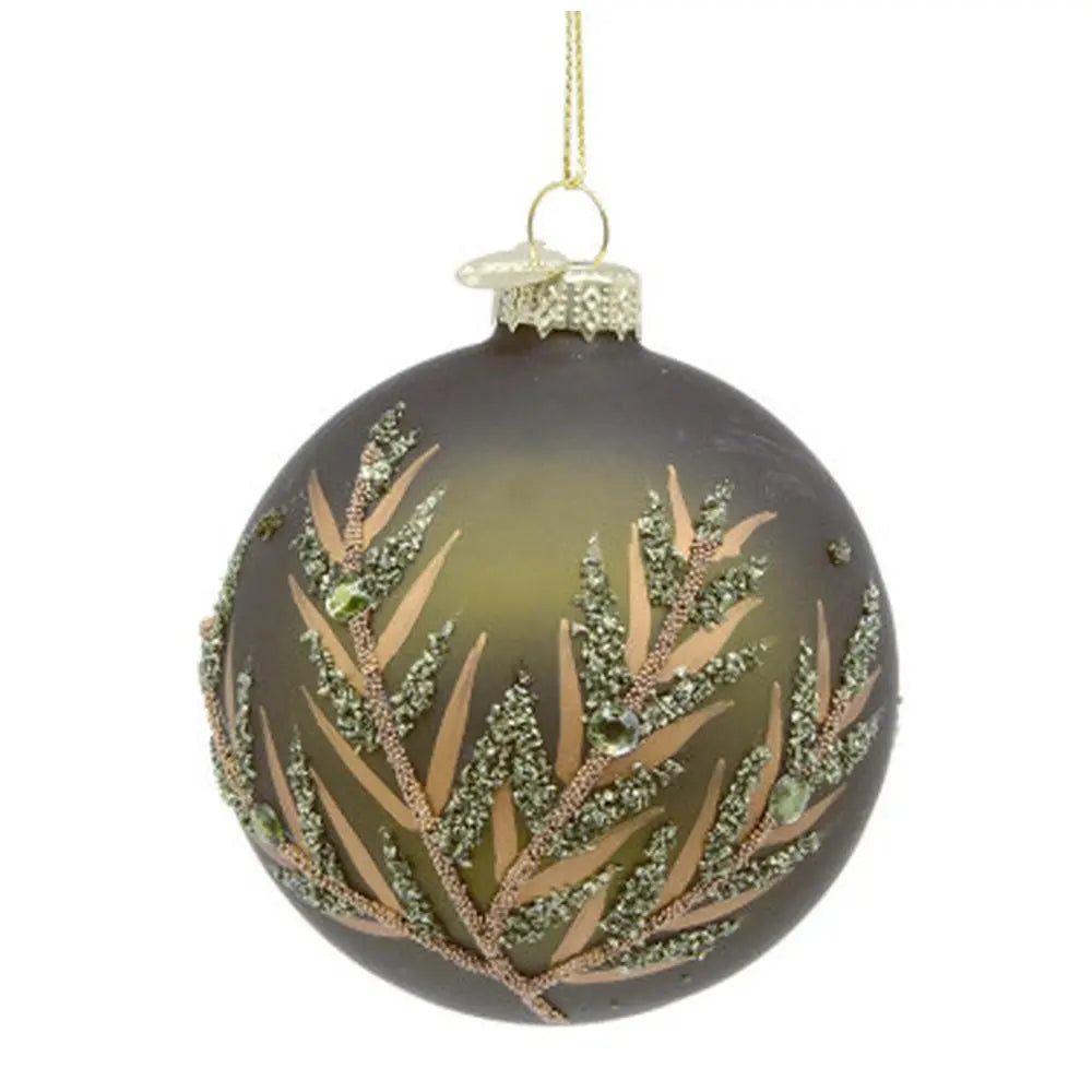 Sfera decorativa Shaw in vetro verde Ø8 cm