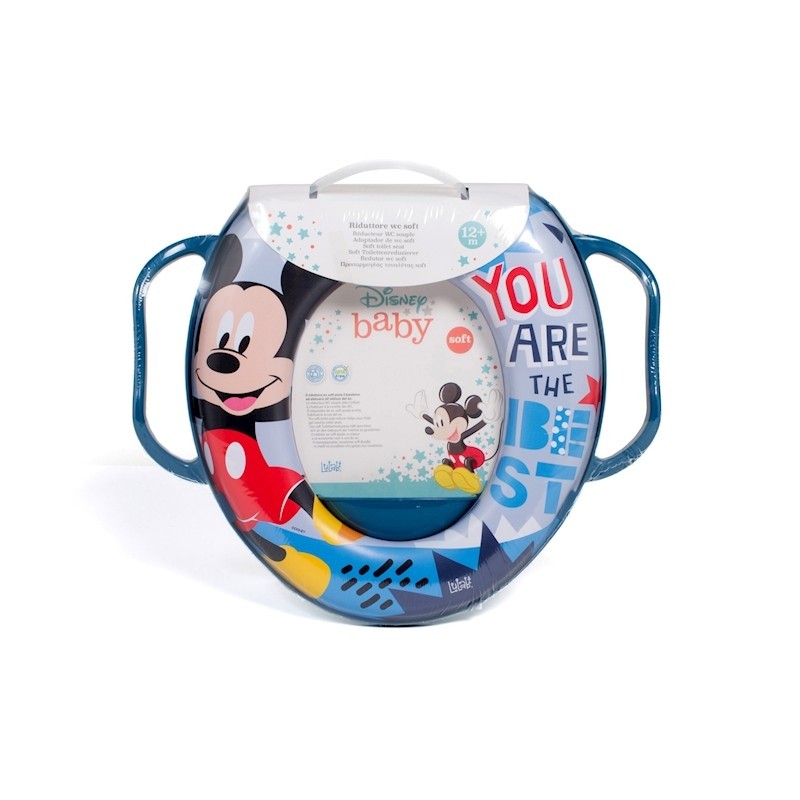 Riduttore per WC Disney Mickey Icon con maniglie imbottito BPA Free +24 Mesi