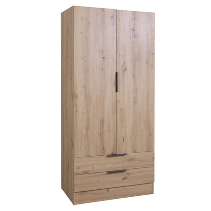 Armadio Composad rovere con 2 ante e 2 cassetti cm 82x46x184h