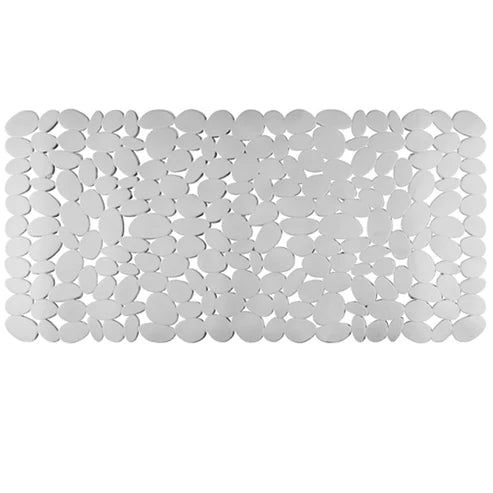 Tappeto doccia e vasca Sassolini antiscivolo  bianco con ventose 35 × 70 cm