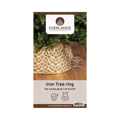 Copribase per albero di Natale in ferro oro antico Ø57 × H25 cm