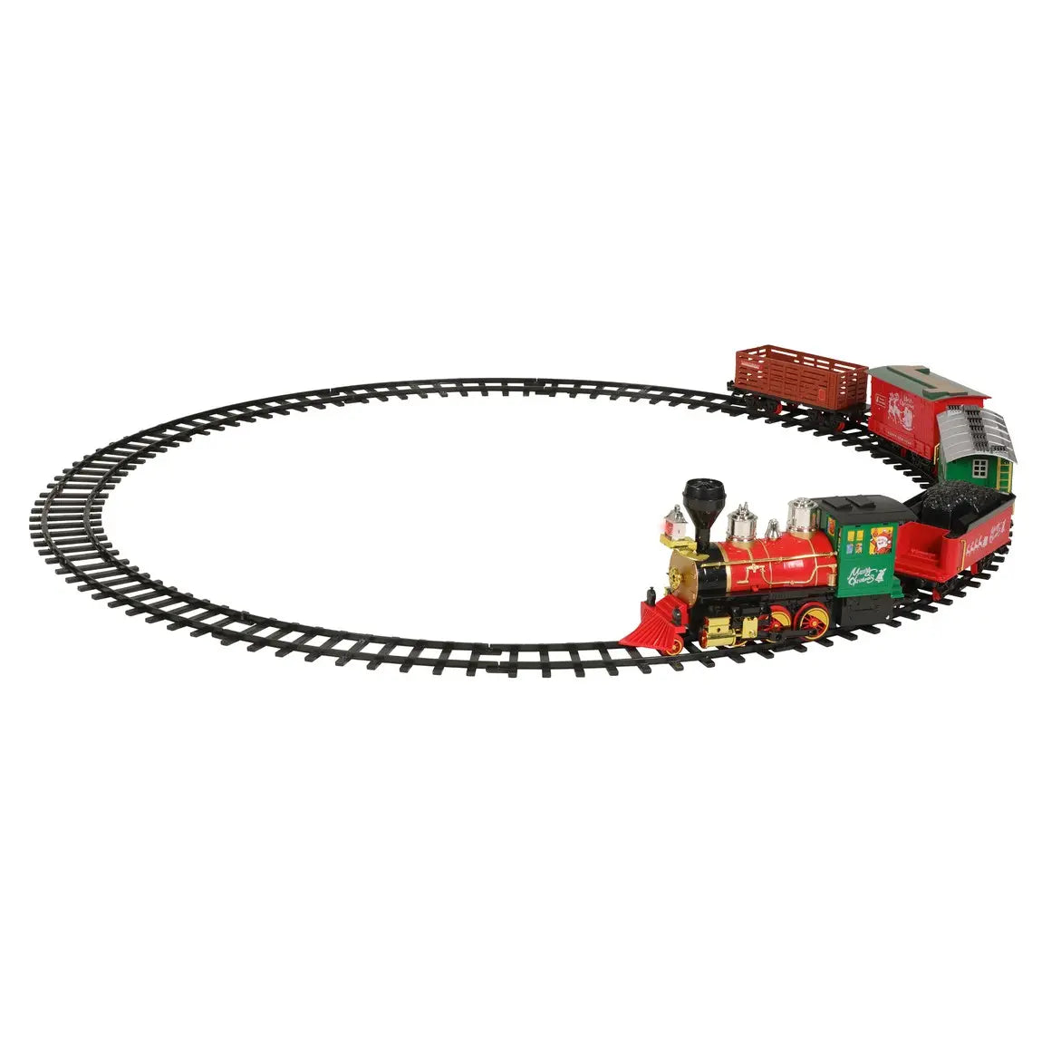 Trenino natalizio in plastica con LED 192 × 130 × H20 cm