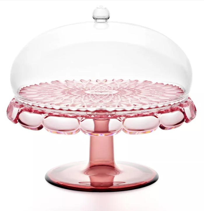 Alzata con campana Vanity colore rosa flamingo Ø 30xh27,7 cm