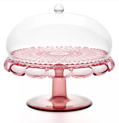 Alzata con campana Vanity colore rosa flamingo Ø 30xh27,7 cm