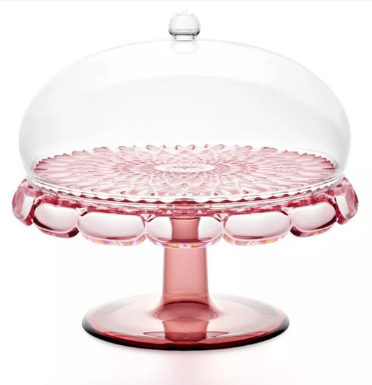 Alzata con campana Vanity colore rosa flamingo Ø 30xh27,7 cm