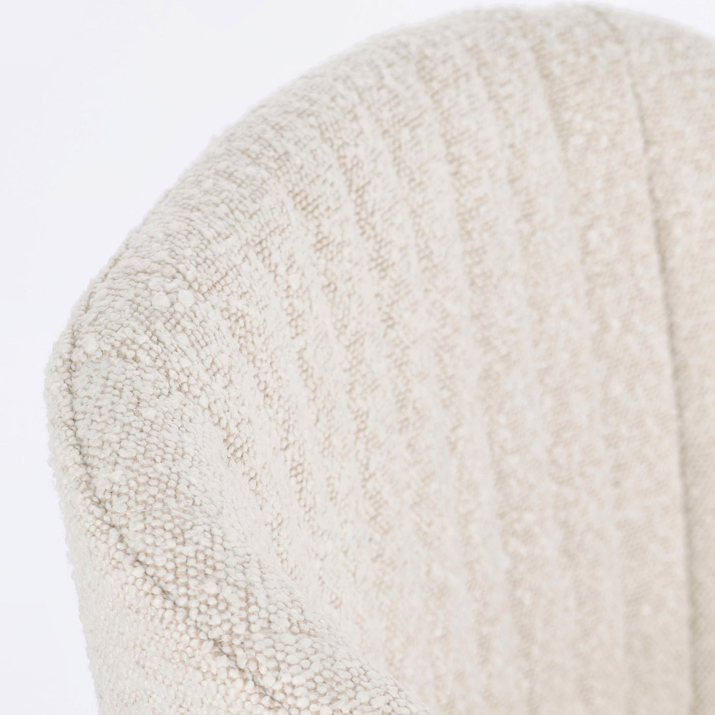 Sgabello da cucina Queen beige effetto bouclè cm 53x59x97h