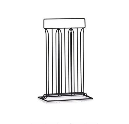 Portacapsule da 36 posti in acciaio nero cm 10 x 38 x 24,8h