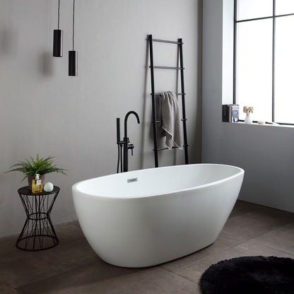 Vasca da bagno centro stanza in acrilico bianco