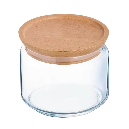 Barattolo in vetro con tappo bamboo 500g