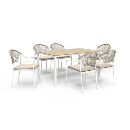 Set da giardino rodi (1 tavolo, 6 sedie)
