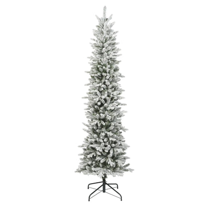 Albero di Natale Slim Fir verde innevato Ø55 × H180 cm