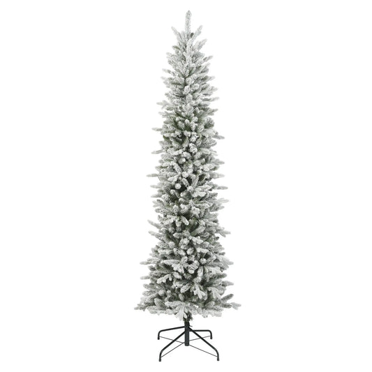 Albero di Natale Slim Fir verde innevato Ø55 × H180 cm
