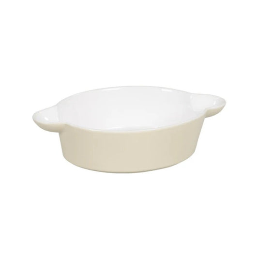 Teglia forno ovale Basic cream 26x15x6 cm in ceramica