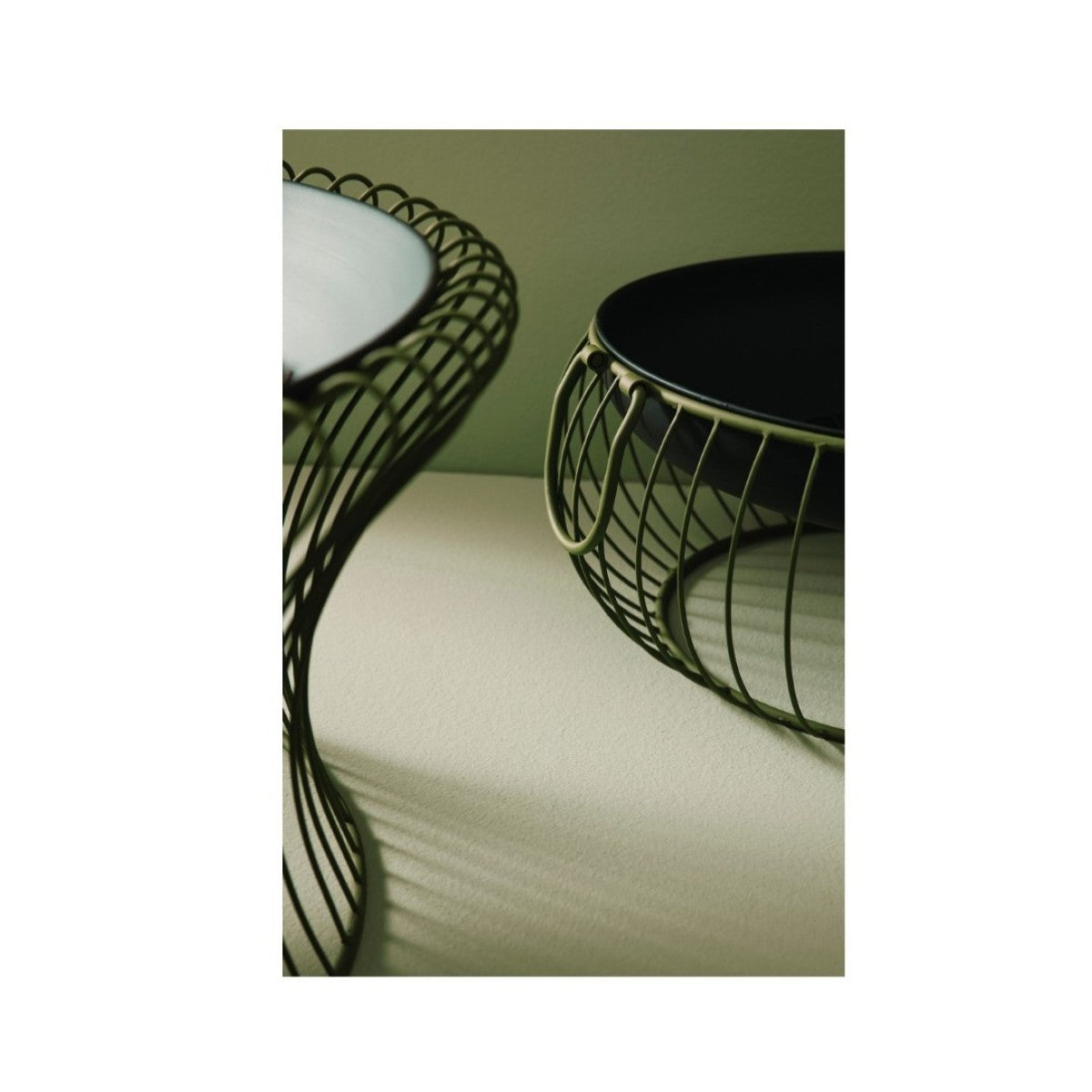 Bizzotto braciere Maylis verde Ø57x22h in acciaio verniciato verde