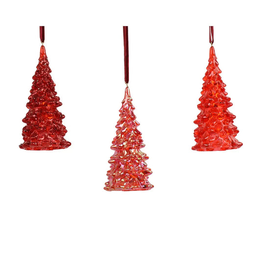 Decorazione per albero di Natale in resina rossa H12 cm