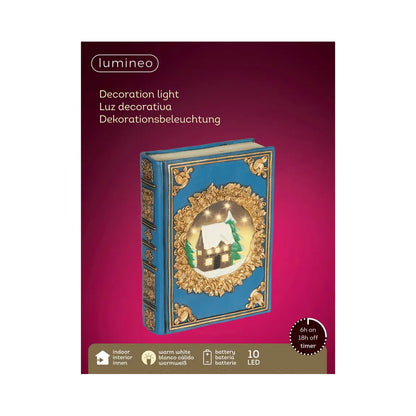 Libro decorativo natalizio con LED 6,5 × 16,5 × H22 cm