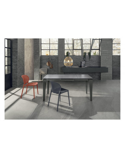 Tavolo Allungabile 120-170 x 80 cm Ceramica con Top Grigio