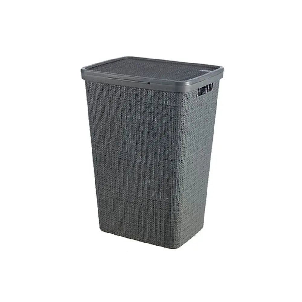 Cesta portabiancheria Curver Jute grigia 58l cm 43x34x60 h