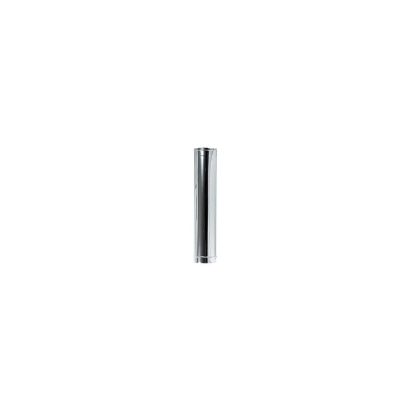 Tubo in acciaio inox AISI 304 Ø100 mm lunghezza 100 cm per canna fumaria