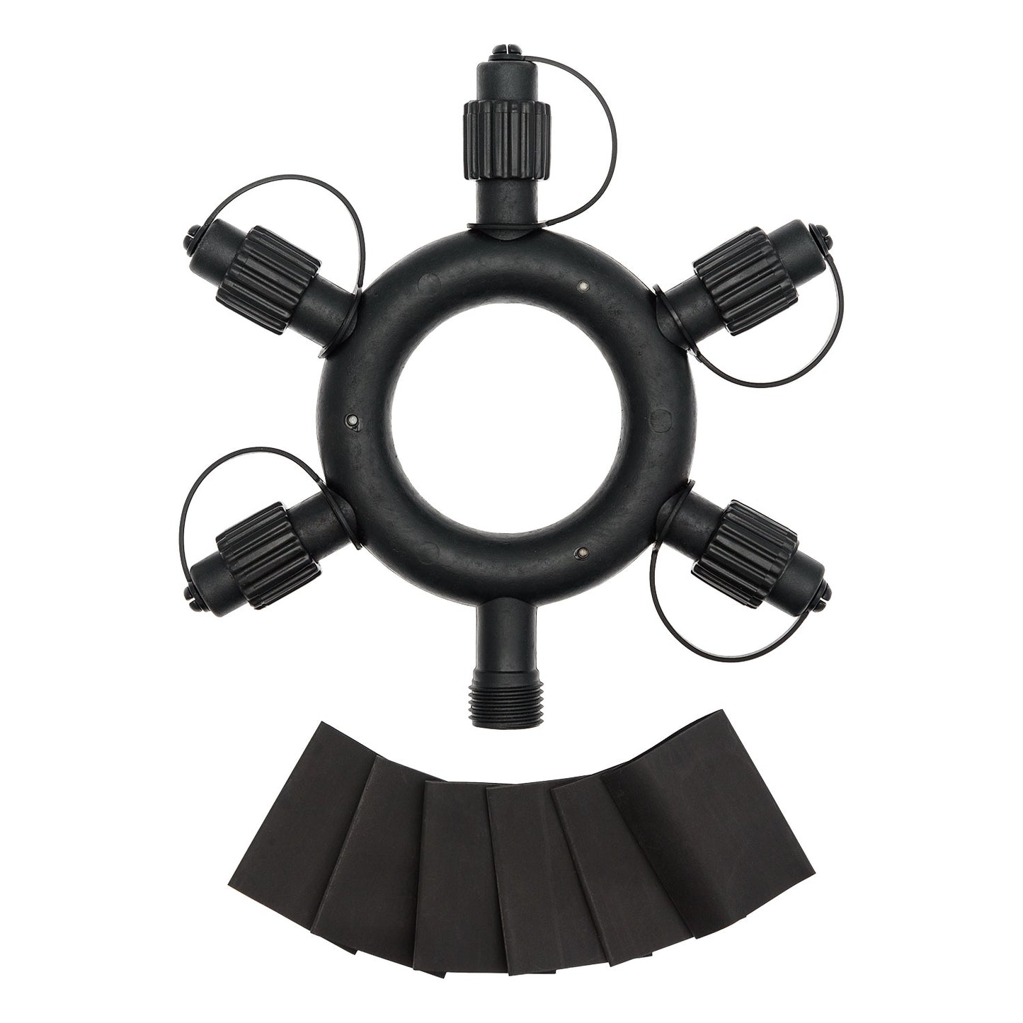 Connettore circolare 18cm 5 uscite 230V AC - Nero