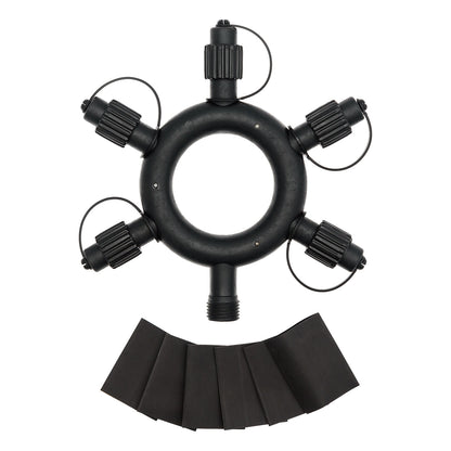 Connettore circolare 18cm 5 uscite 230V AC - Nero