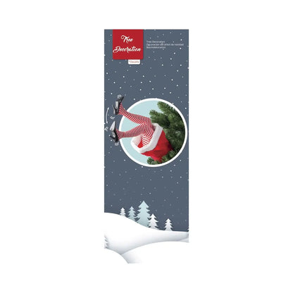 Gambe della Signora Natale con movimento 13 × 17 × H49 cm