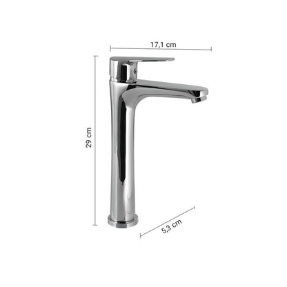 Miscelatore Como alto per lavabo cromo 29 x 5,3 x 17,1 cm