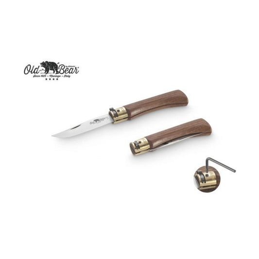 Coltello old bear manico noce lama inox 19 cm misura m