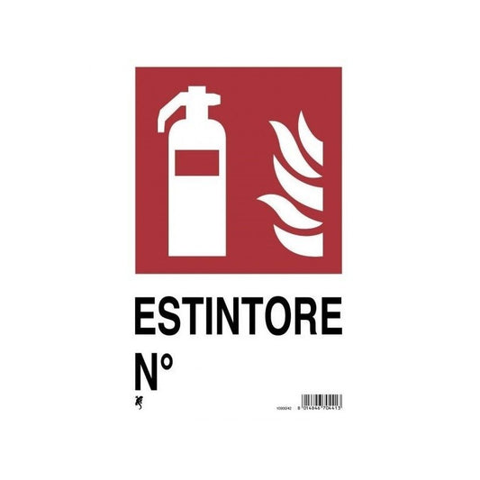 Cartello in plastica "estintore" 30 x 20 cm