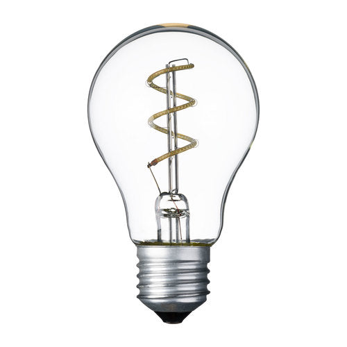 Lampada E27 36V goccia spirale Ø60mm Blu