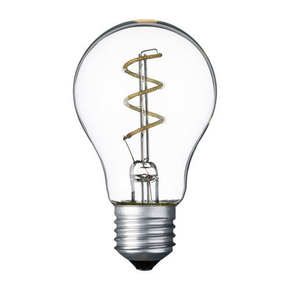 Lampada E27 36V goccia spirale Ø60mm Blu