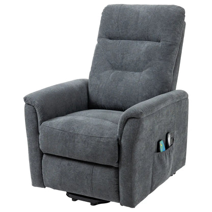 Poltrona relax Katia 2 motori in tessuto grigio scuro