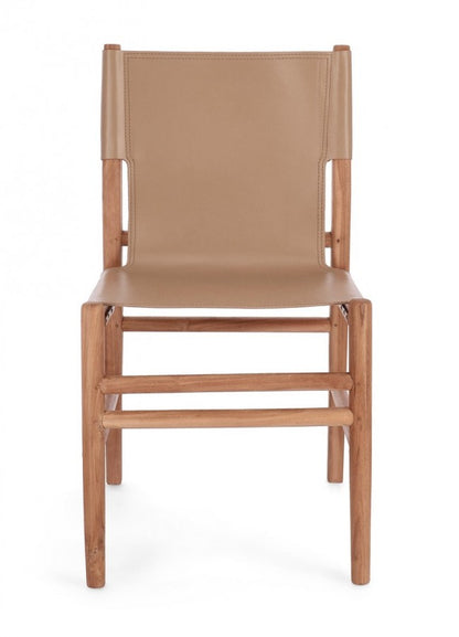 2x Sedia in pelle 48x58x85x47h