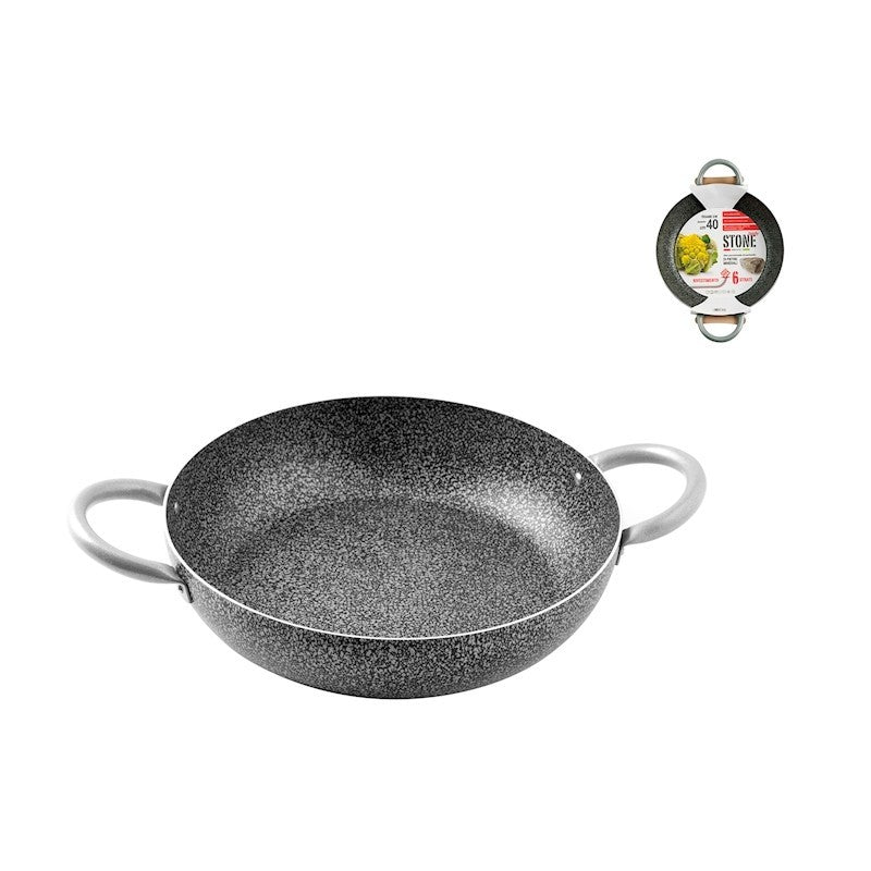 Tegame 2 manici Family Stone Ø 40 cm antiaderente in alluminio