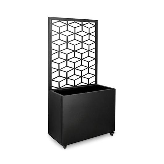 Bizzotto fioriera Silvy geometric nera cm 76 x 41 x 152h