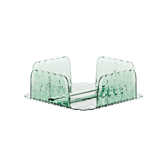 Portatovaglioli Vanity orizzontale colore verde matcha 20 x 20 x H 7,3 cm