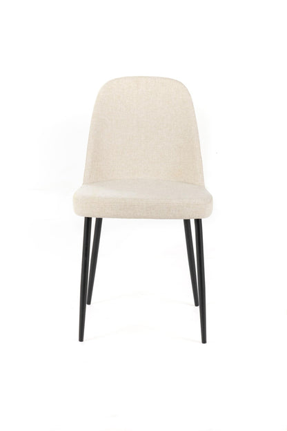 4x Sedia in Tessuto Beige 55x46xH.85 cm